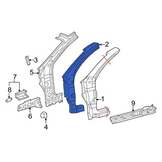 Toyota OE - Left Body A-Pillar Reinforcement
