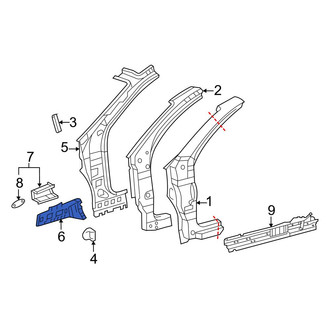Toyota OE - Left Body A-Pillar Reinforcement