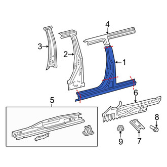 Toyota OE - Left Body B-Pillar and Rocker Panel