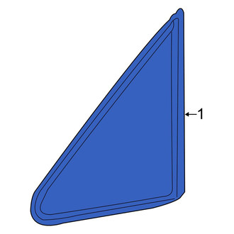 Toyota OE - Left Vent Window Assembly