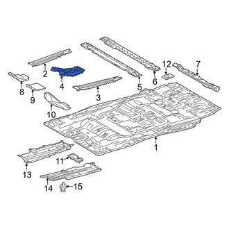 Toyota OE - Front Center Floor Pan Reinforcement