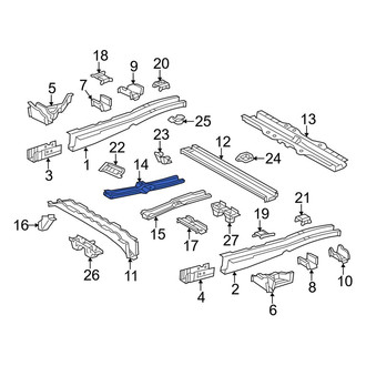 Toyota OE - Front Center Right Floor Pan Reinforcement