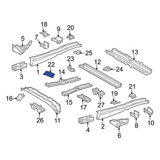 Toyota OE - Front Center Floor Pan Reinforcement