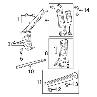 Toyota OE - Pillars, Rocker & Floor - Interior Trim