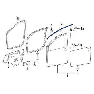 Toyota OE - Front Left Upper Black Out Tape