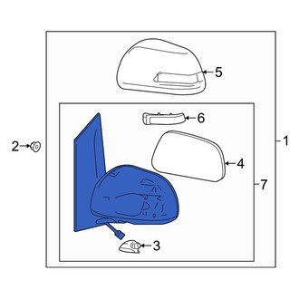Toyota OE - Front Door Mirror Housing