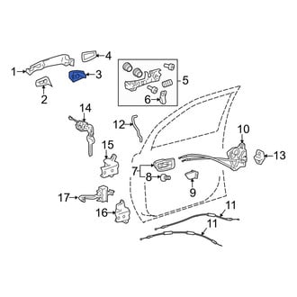Toyota OE - Front Left Exterior Door Handle Cover