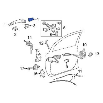 Toyota OE - Front Exterior Door Handle Pad