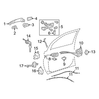 Toyota OE - Front Door - Lock & Hardware