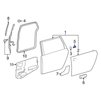 Toyota OE - Rear Left Sliding Door Trim Panel