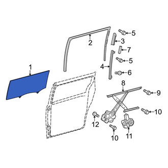 Toyota OE - Left Sliding Door Glass