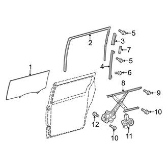 Toyota OE - Side Loading Door - Glass & Hardware