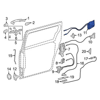 Toyota OE - Rear Left Sliding Door Latch