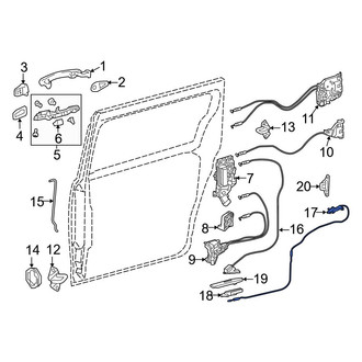 Toyota OE - Sliding Door Lock Actuator Cable