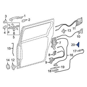Toyota OE - Right Sliding Door Striker