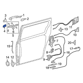 Toyota OE - Rear Exterior Door Handle Pad