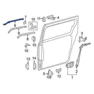 Toyota OE - Left Upper Sliding Door Track