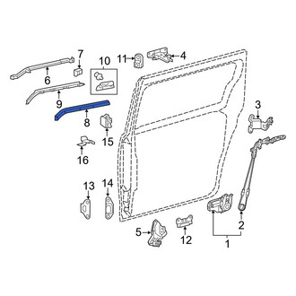 Toyota OE - Right Center Sliding Door Track