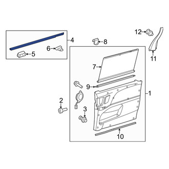 Toyota OE - Rear Right Inner Door Window Belt Weatherstrip