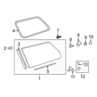 Toyota OE - Quarter Panel Glass Latch Bolt