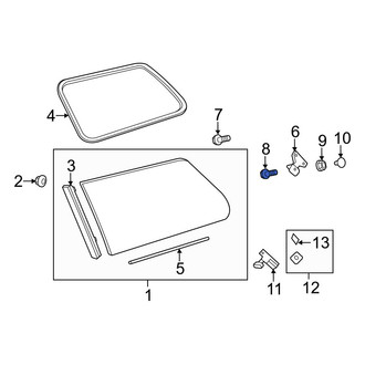 Toyota OE - Quarter Panel Glass Latch Bolt