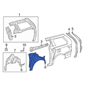 Toyota OE - Rear Left Outer Wheel Housing Side Panel