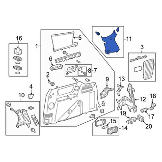 Toyota OE - Left Body D-Pillar Trim Panel