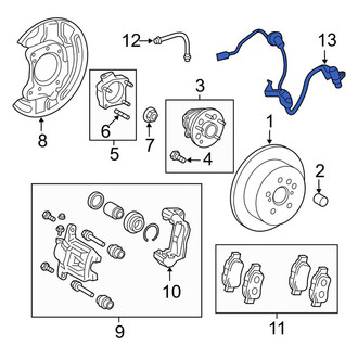 Toyota OE - Front Left ABS Wheel Speed Sensor