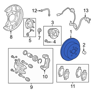 Toyota OE - Rear Disc Brake Rotor