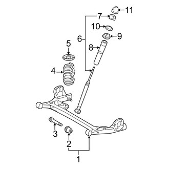 Toyota OE - Rear Suspension - Suspension Components (FWD)