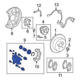 Toyota OE - Rear Left Disc Brake Caliper
