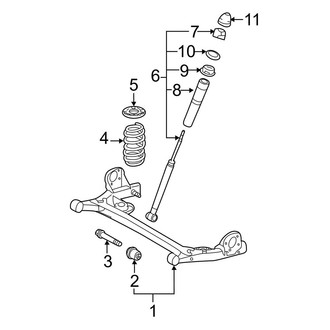 Toyota OE - Rear Suspension - Suspension Components (AWD)