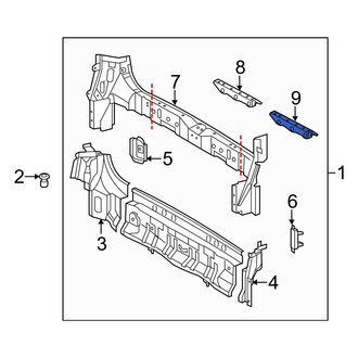 Toyota OE - Rear Left Bumper Cover Support Rail