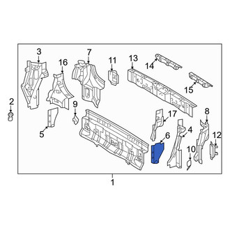 Toyota OE - Rear Left Rear Body Reinforcement Plate