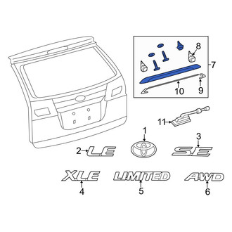 Toyota OE - Rear Liftgate Finish Panel