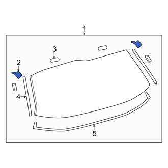 Toyota OE - Left Back Glass Spacer
