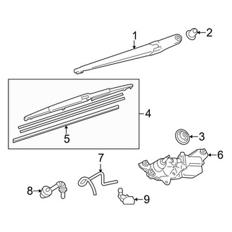 Toyota OE - Lift Gate - Wiper & Washer Components