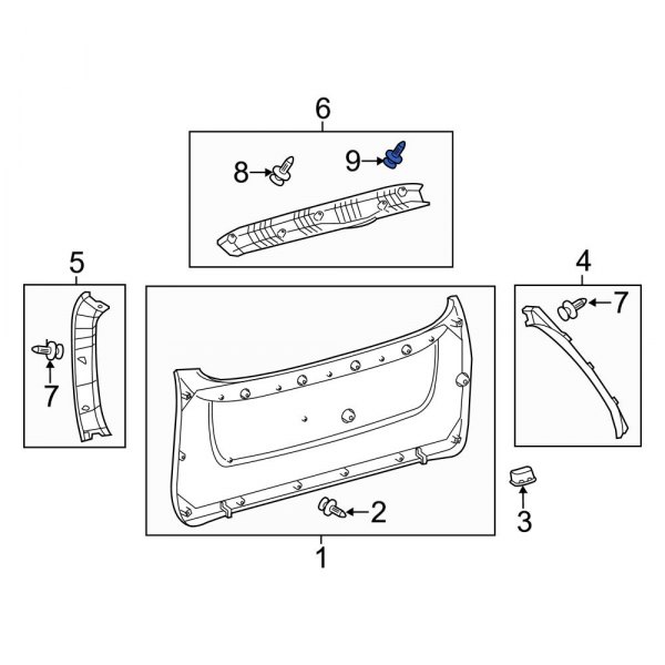 Liftgate Trim Panel Clip