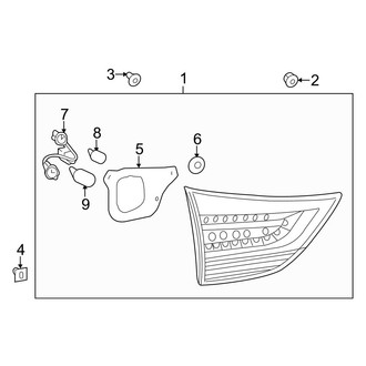 Toyota OE - Rear Lamps - Backup Lamps (On Lift Gate)