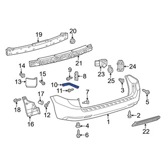 Toyota OE - Rear Right Bumper Guide