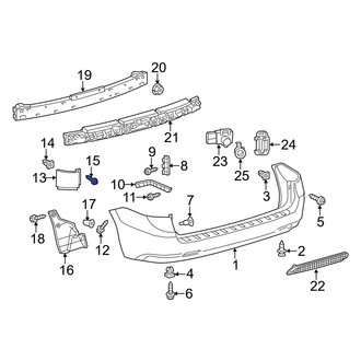 Toyota OE - Upper Bumper Cover Screw