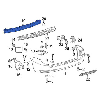 Toyota OE - Rear Bumper Impact Bar
