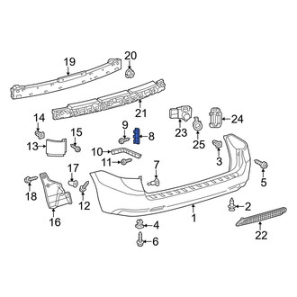 Toyota OE - Rear Left Bumper Cover Support Rail