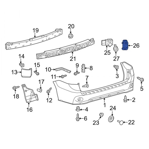 Parking Aid Sensor Clip