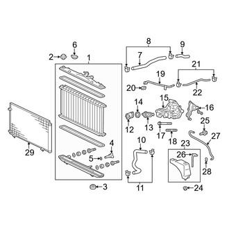 Toyota OE - Cooling - Radiator & Components (2.7L)