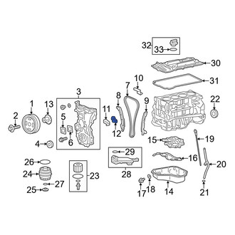 Toyota OE - Engine Timing Chain Tensioner Gasket