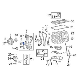 Toyota OE - Lower Engine Timing Cover Gasket