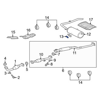 Toyota OE - Rear Rearward Catalytic Converter Gasket