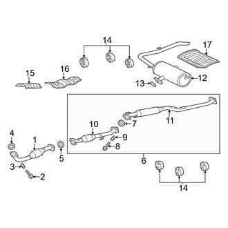Toyota OE - Exhaust System - Exhaust Components (2.7L)