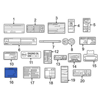 Toyota OE - Fuel Information Label